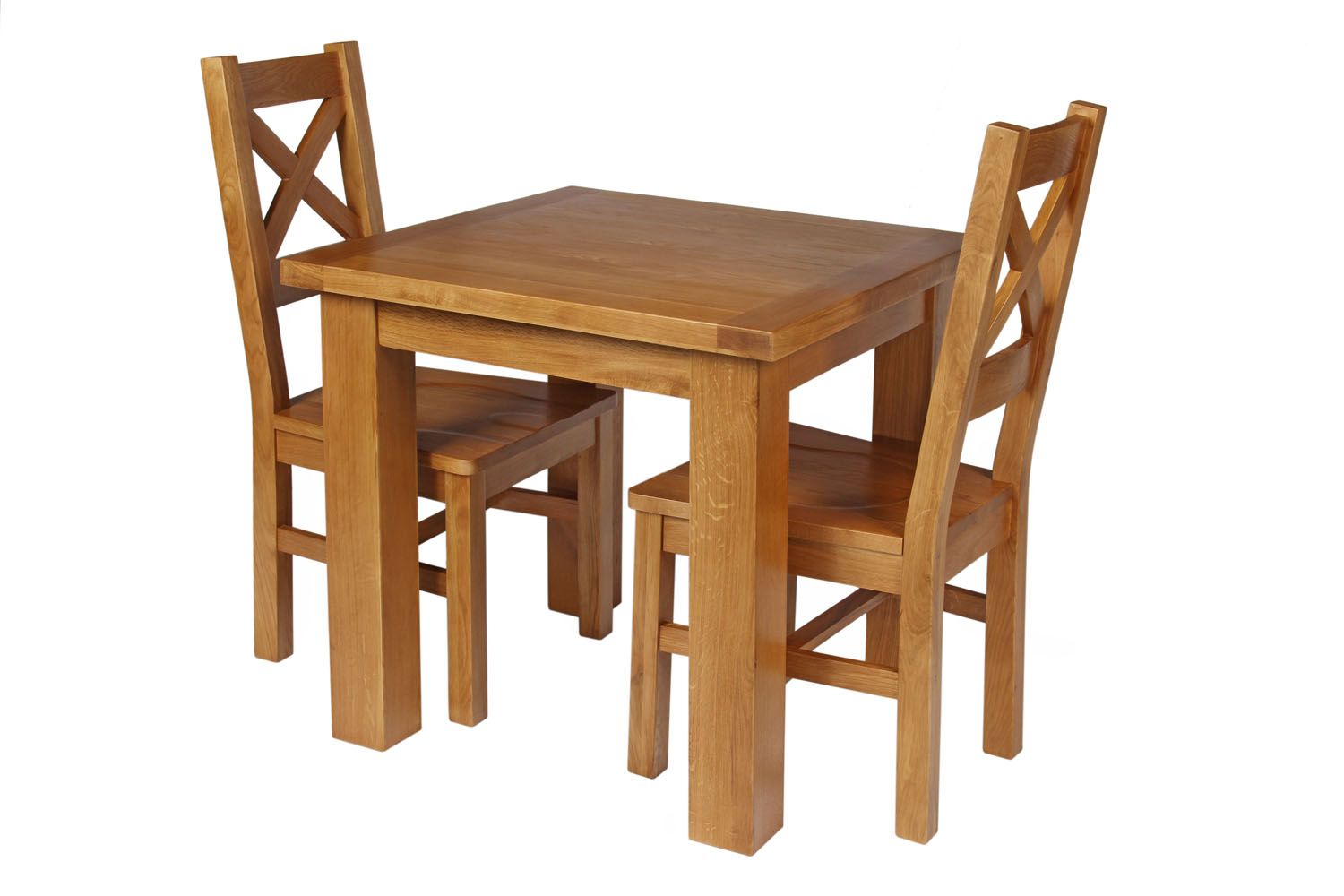 Country Oak 80cm Oak Table and 2 Windermere Oak Seat Chair Set - SUMMER SALE Country Oak 80cm Oak Table and 2 Windermere Oak Seat Chair Set - SUMMER SALE