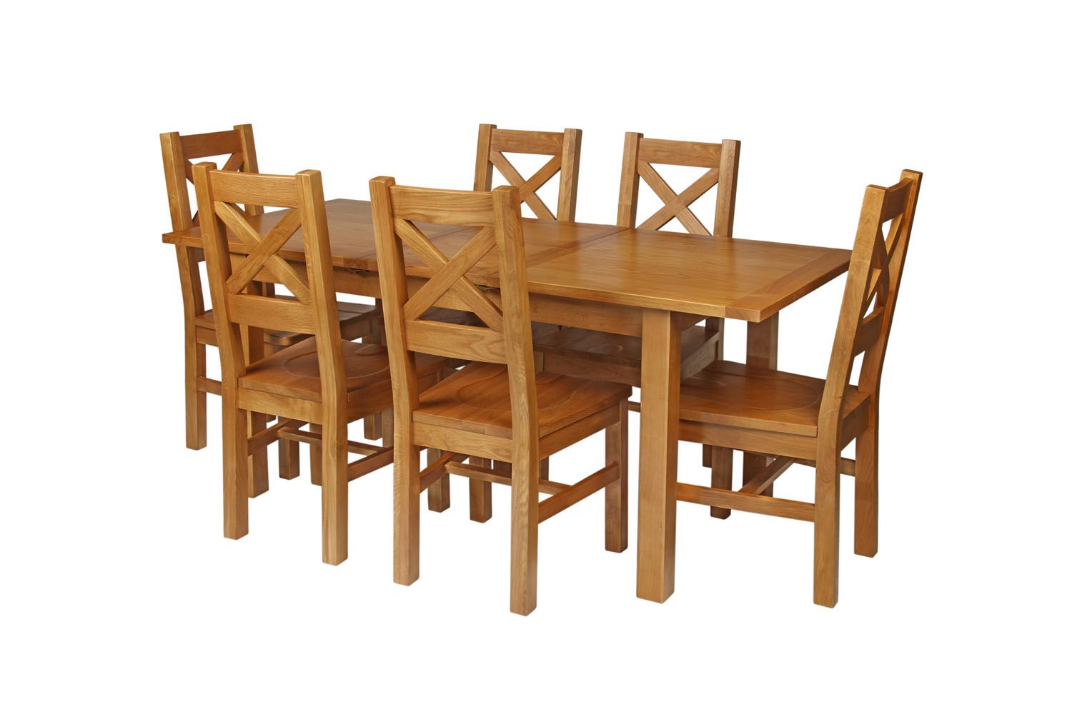Country Oak 180cm Extending Oak Table and 6 Windermere Timber Seat Chair Set Country Oak 180cm Extending Oak Table and 6 Windermere Timber Seat Chair Set