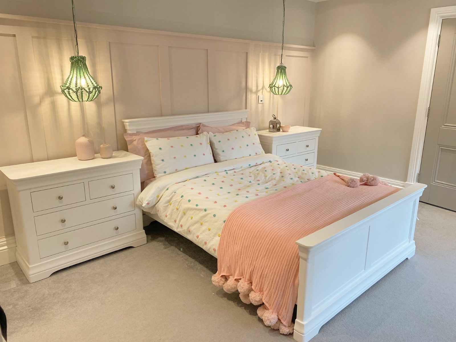 Toulouse White Painted Double Bed - SUMMER SALE