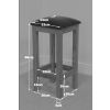 Red Leather Baltic Solid Oak Kitchen Bar Stool - £20 OFF SUMMER SALE - 6