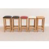 Baltic Solid Oak Kitchen Bar Stool Black Leather - £20 OFF SUMMER SALE - 9