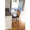 Billy Tall Oak Assembled Kitchen Stool with Black Leather Pad - £30 OFF FLASH SALE - 8