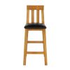 Billy Tall Oak Assembled Kitchen Stool with Black Leather Pad - £30 OFF FLASH SALE - 3
