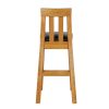 Billy Tall Oak Assembled Kitchen Stool with Black Leather Pad - £30 OFF FLASH SALE - 6