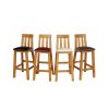 Billy Tall Oak Assembled Kitchen Stool with Black Leather Pad - £30 OFF FLASH SALE - 4