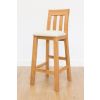 Billy Oak Tall Assembled Kitchen Bar Stool Cream Leather - £30 OFF FLASH SALE - 14