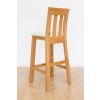 Billy Oak Tall Assembled Kitchen Bar Stool Cream Leather - £30 OFF FLASH SALE - 15