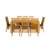Cambridge 180cm Oak Table 8 Lichfield Brown Leather Chairs - 3 Cambridge 180cm Oak Table 8 Lichfield Brown Leather Chairs - 3