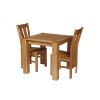 Cambridge 80cm Oak Table 2 Churchill Oak Seat Chair Set - SUMMER SALE - 2
