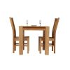 Cambridge 80cm Oak Table 2 Churchill Oak Seat Chair Set - SUMMER SALE - 3
