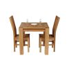 Cambridge 80cm Oak Table 2 Churchill Oak Seat Chair Set - SUMMER SALE - 5