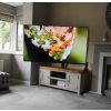 Cheshire Grey Painted 125cm Large Assembled TV Unit with Doors & Shelves - SUMMER SALE - 2