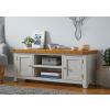 Cheshire Grey Painted 125cm Large Assembled TV Unit with Doors & Shelves - SUMMER SALE - 3