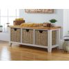 Cheshire Grey Painted Hallway Large Shoe Bench with 3 Baskets - 25% OFF FLASH SALE - 2