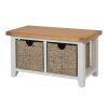 Cheshire Grey Painted Hallway Shoe Bench with 2 Baskets - 20% OFF FLASH SALE - 3
