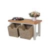 Cheshire Grey Painted Hallway Shoe Bench with 2 Baskets - 20% OFF FLASH SALE - 4