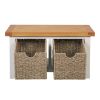 Cheshire Grey Painted Hallway Shoe Bench with 2 Baskets - 20% OFF FLASH SALE - 5