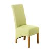 Chesterfield Lime Green Herringbone Fabric Dining Chair with Oak Legs - SUMMER SALE - 2