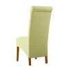 Chesterfield Lime Green Herringbone Fabric Dining Chair with Oak Legs - SUMMER SALE - 3