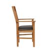 Churchill Brown Leather Oak Carver Dining Chair - £20 OFF SUMMER SALE - 6