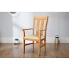 Churchill Cream Leather Oak Carver Dining Chair - SUMMER SALE - 2