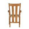 Churchill Cream Leather Oak Carver Dining Chair - SUMMER SALE - 6