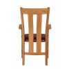 Churchill Red Leather Oak Carver Dining Chair - SUMMER SALE - 5
