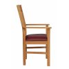 Churchill Red Leather Oak Carver Dining Chair - SUMMER SALE - 6