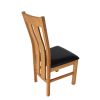 Churchill Black Leather Assembled Oak Dining Chair - £20 OFF SUMMER SALE - 7