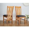 Churchill Black Leather Assembled Oak Dining Chair - £20 OFF SUMMER SALE - 3
