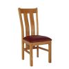 Churchill Solid Red Leather Oak Dining Room Chair - £20 OFF SUMMER SALE - 3