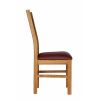Churchill Solid Red Leather Oak Dining Room Chair - £20 OFF SUMMER SALE - 5