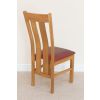 Churchill Solid Red Leather Oak Dining Room Chair - £20 OFF SUMMER SALE - 10