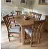 Churchill Solid Oak Cream Leather Assembled Dining Chair - £20 OFF SUMMER SALE - 2