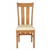 Churchill Solid Oak Cream Leather Assembled Dining Chair - £20 OFF SUMMER SALE - 5