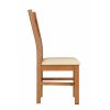 Churchill Solid Oak Cream Leather Assembled Dining Chair - £20 OFF SUMMER SALE - 6
