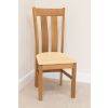 Churchill Solid Oak Cream Leather Assembled Dining Chair - £20 OFF SUMMER SALE - 9