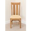 Churchill Solid Oak Cream Leather Assembled Dining Chair - £20 OFF SUMMER SALE - 10