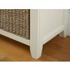Country Cottage Cream Painted Oak Shoe Storage Bench with 2 Baskets - 25% OFF FLASH SALE - 6