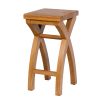Country Oak Cross Leg Solid Oak Kitchen Stool - SUMMER SALE - 4