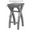 Country Oak Cross Leg Solid Oak Kitchen Stool - SUMMER SALE - 8
