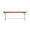 Cream Painted 1.2m Cross Leg Oak Dining Bench - £40 OFF FLASH SALE - 6