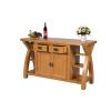 Country Oak 150cm Cross Leg Assembled Oak Sideboard - SUMMER SALE - 8