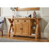 Country Oak 150cm Cross Leg Assembled Oak Sideboard - SUMMER SALE - 2