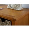 Country Oak Hallway Shoe Storage Bench 2 Wicker Baskets - 25% OFF FLASH SALE - 5