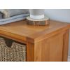 Country Oak Hallway Shoe Storage Bench with 3 Wicker Baskets - 10% OFF SUMMER SALE - 3