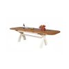 Country Oak 2.8m X Leg Double Extending Large Cream Painted Table - £300 OFF FLASH SALE - 4