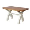 140cm Cream Painted Country Oak Dining Table Oval Corners - £80 OFF SUMMER SALE - 7