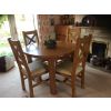 Country Oak 107cm to 145cm Round Extending Table - £60 OFF FLASH SALE - 4