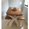 Country Oak 1.3 to 1.8m Cream Painted Extending Dining Table - £80 OFF SUMMER SALE - 3